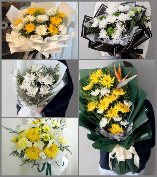 山东莱芜莱城区高庄街道北毛家庄村白事花束代送